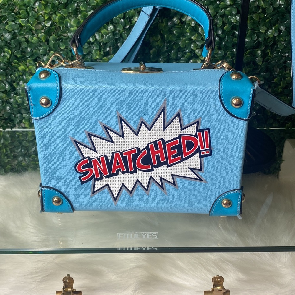 SNATCHED Bag Graphic Blue Animated Stunning handbag